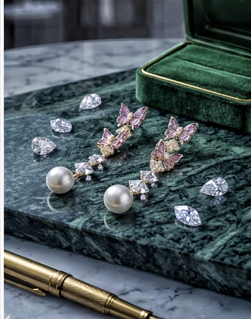 ROSEGOLD BUTTERFLY EARRINGS