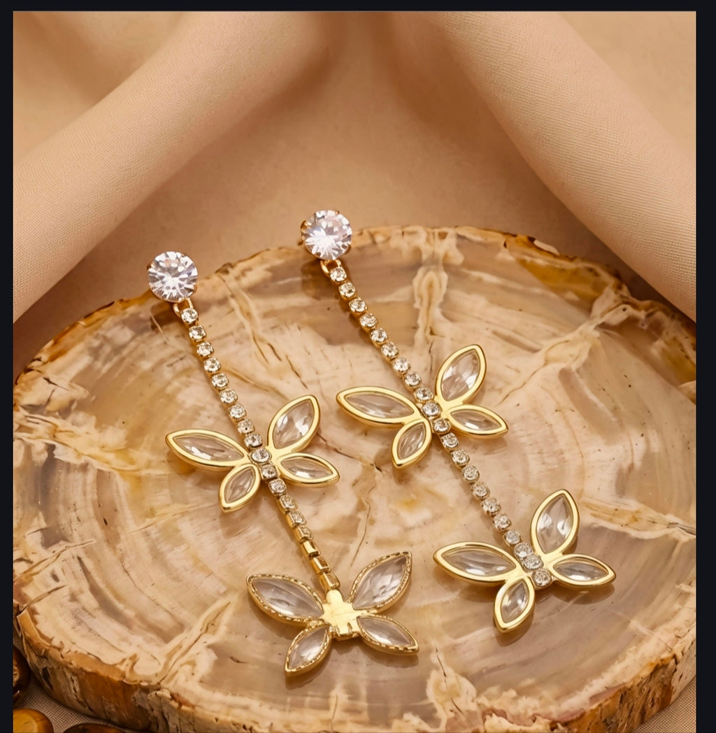 SILVER BUTTERFLY EARRINGS