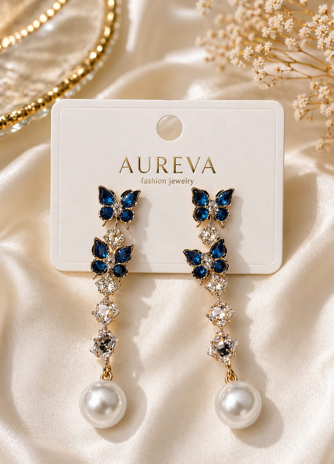BLUE BUTTERFLY EARRINGS
