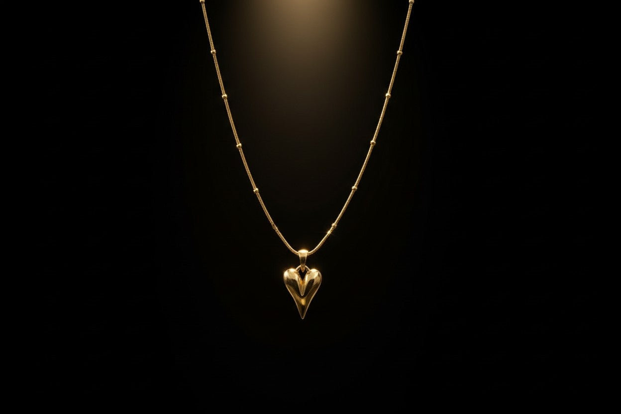 HEART PENDANT SATELLITE CHAIN