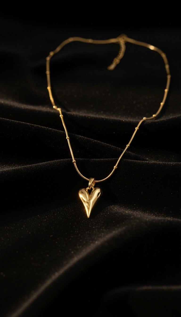 HEART PENDANT SATELLITE CHAIN