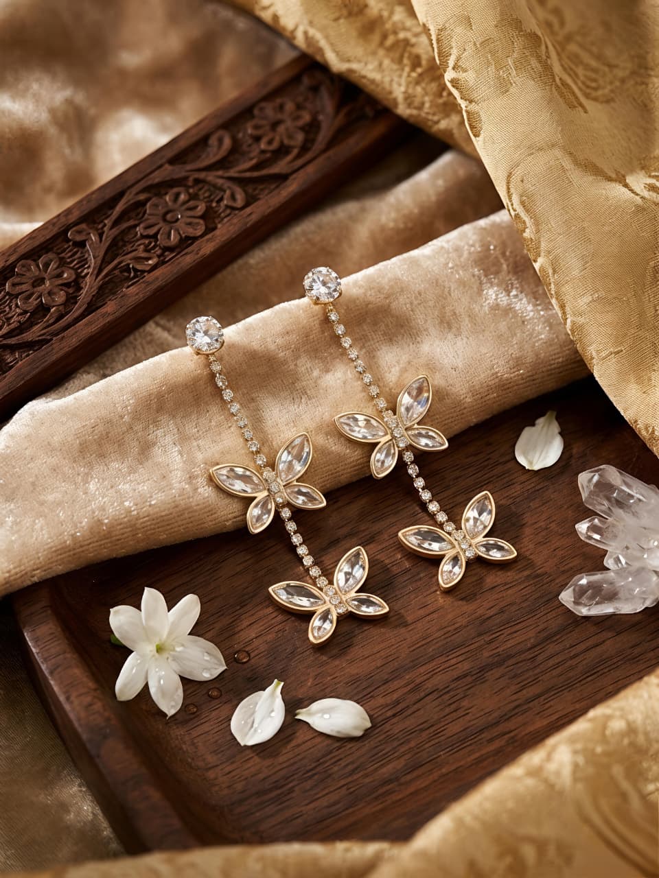 SILVER BUTTERFLY EARRINGS