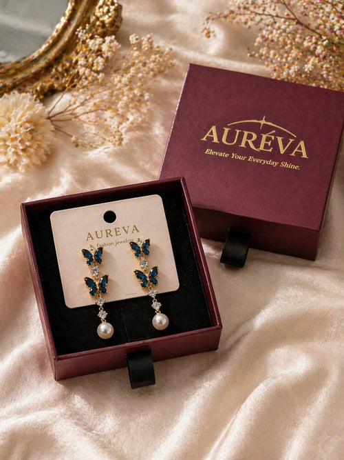 BLUE BUTTERFLY EARRINGS