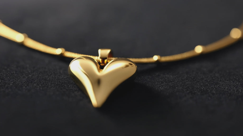 HEART PENDANT SATELLITE CHAIN